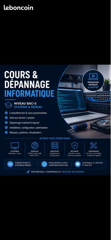 Cours / Dépannage informatique (image 1)