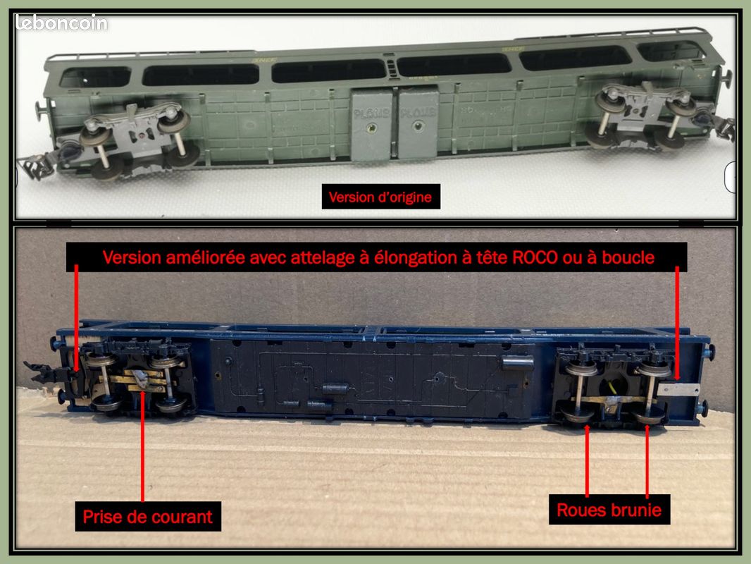 Lot De 4 Wagons Jouef HO - Voitures à Deux étages Région SNCF - Époque IV