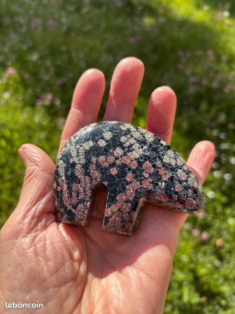 Statue-Sculpture-Ours Zuni-Obsidienne-150gr-neuf (image 4)