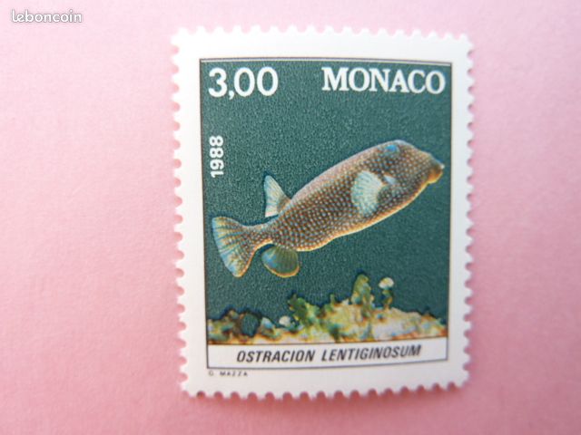 TIMBRE MONACO NEUF N° 537 A ** FAUNE ET FLORE CRABE