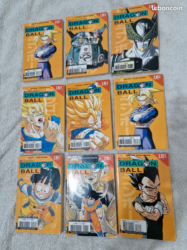 Lot de 9 tomes Dragon Ball kiosque orange (image 1)
