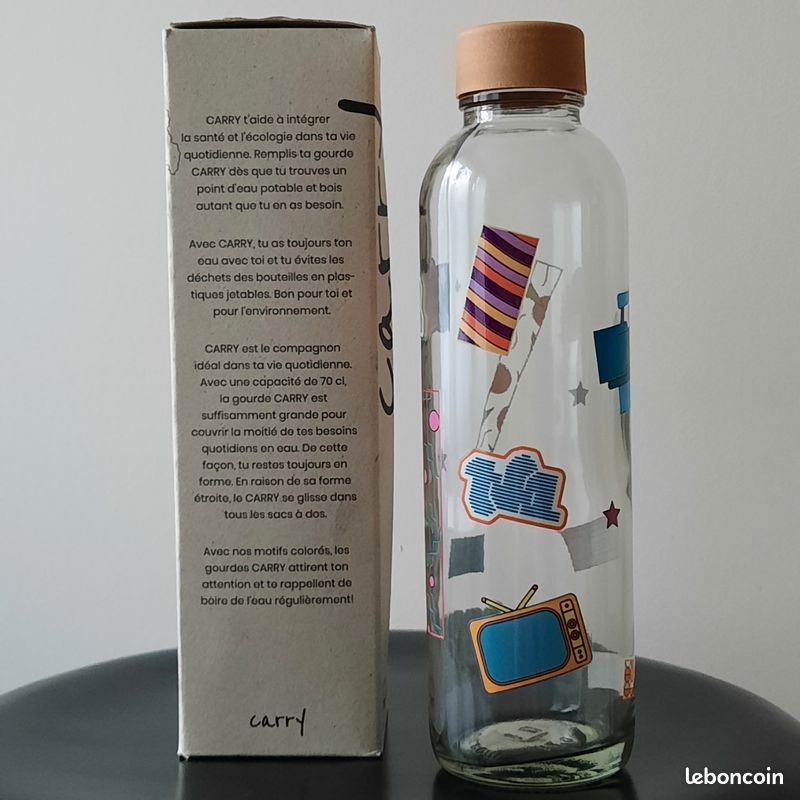 🩵 Gourde en verre + boite TF1 🩵 (image 2)