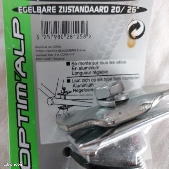 Béquille De Vélo Optim’alp Réglable - Alu Gris - Kickstand Universel 716430