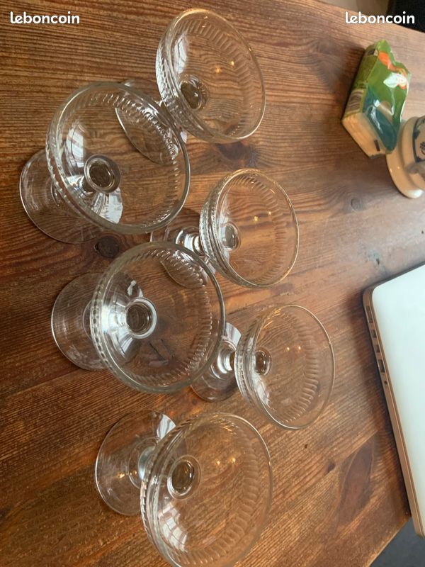 Lot de 6 verres à liqueur soufflés vintage (image 5)
