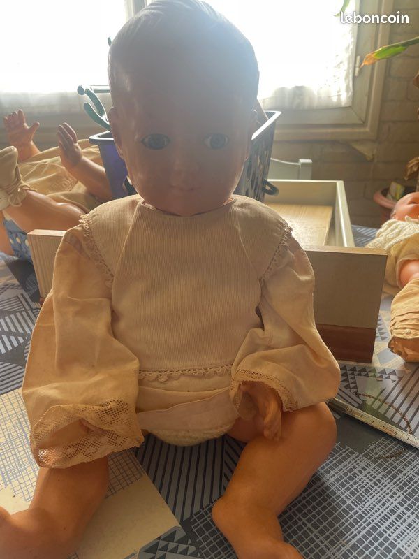 MAGNIFIQUE POUPÉE ANCIENNE Baigneur Petit Colin Asiati En Celluloïd EUR 350,00 - FR