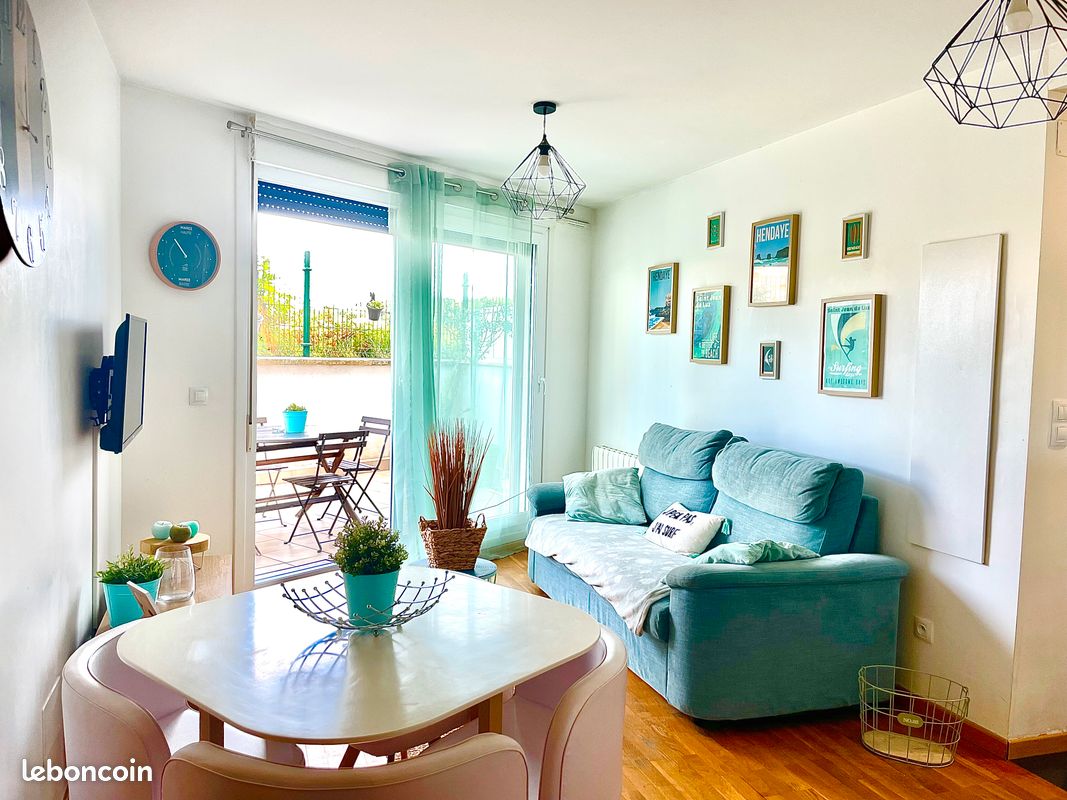 SANS FRAIS D’AGENCE T2 TERRASSE tout meublé pour 9 mois - Hendaye 64700 (image principale 0)