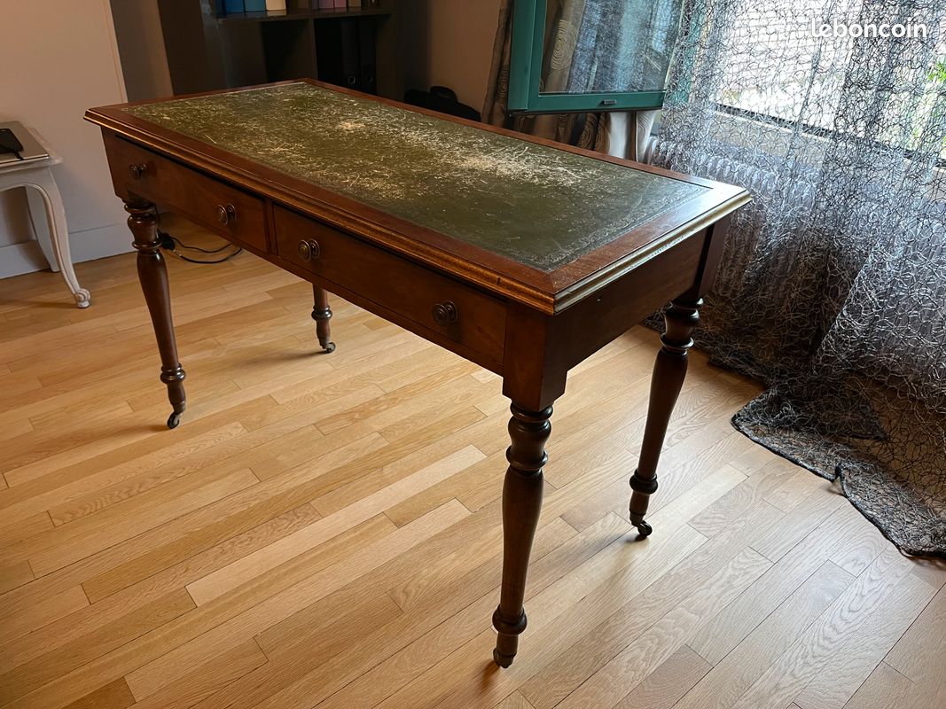 Ensemble fin 19ème bureau style Louis XV et fauteuil style Louis XVI (image 3)