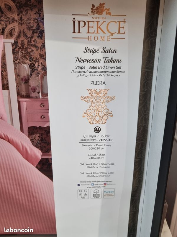 Coffret parure housse de couette satin de coton (image 2)