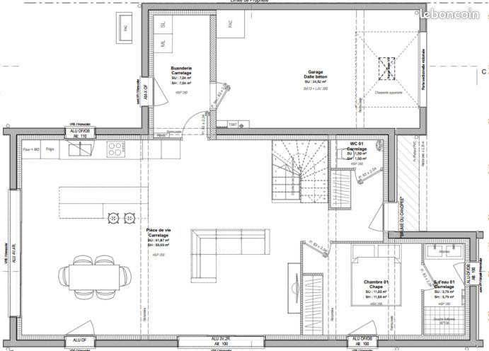 Maison 100 m² Geveze (image 4)