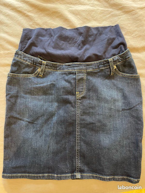 Jupe de grossesse en jean (image 1)