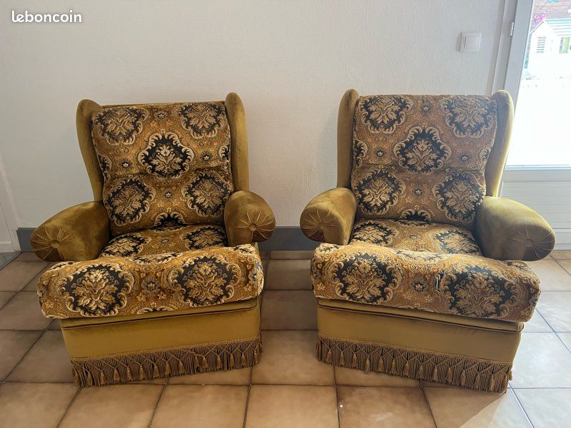2 fauteuils anciens – déhoussables (image 1)
