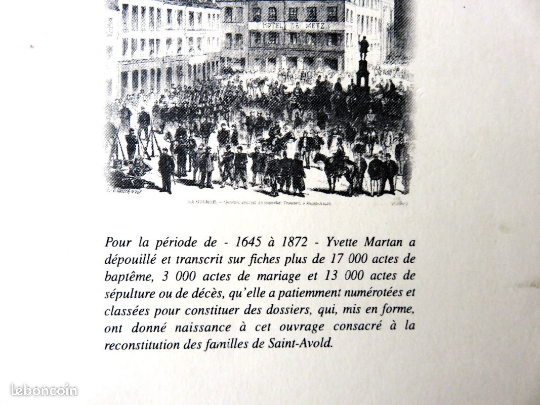 4 tomes "Reconstitution des familles" de St Avold (image 4)