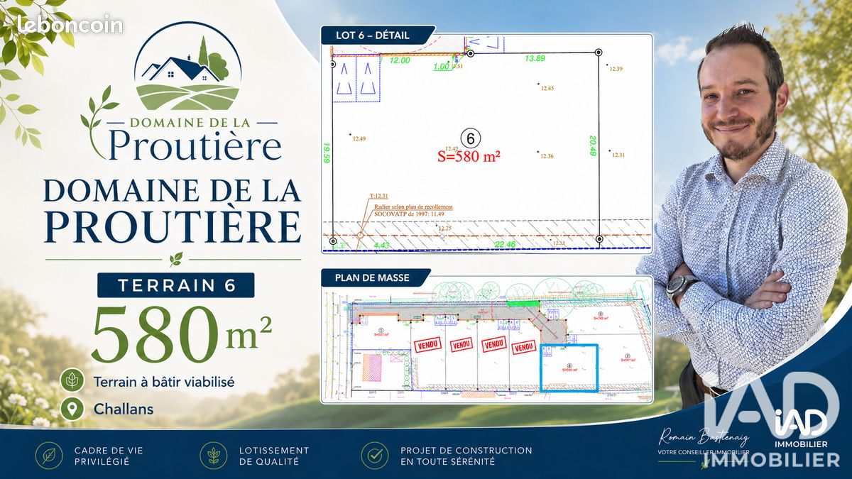 Terrain 580 m² · à Challans · 580 m² · 127 000 €