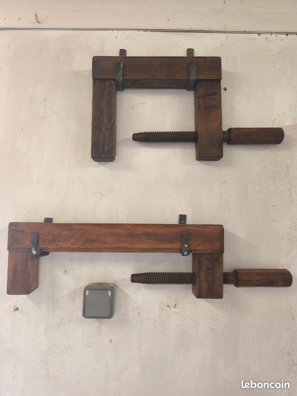 Serre joints anciens en bois 1916 et 1926 (image 1)