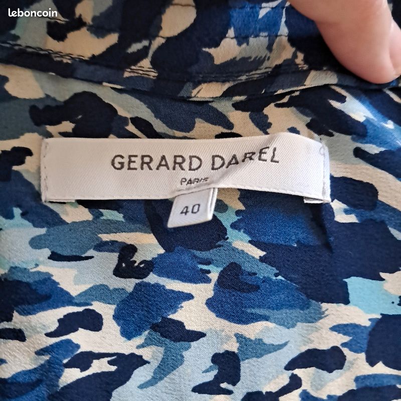 Jupe Bleue Neuve Gérard Darel - Taille 40 - Coton Mélangé - Avec étiquettes