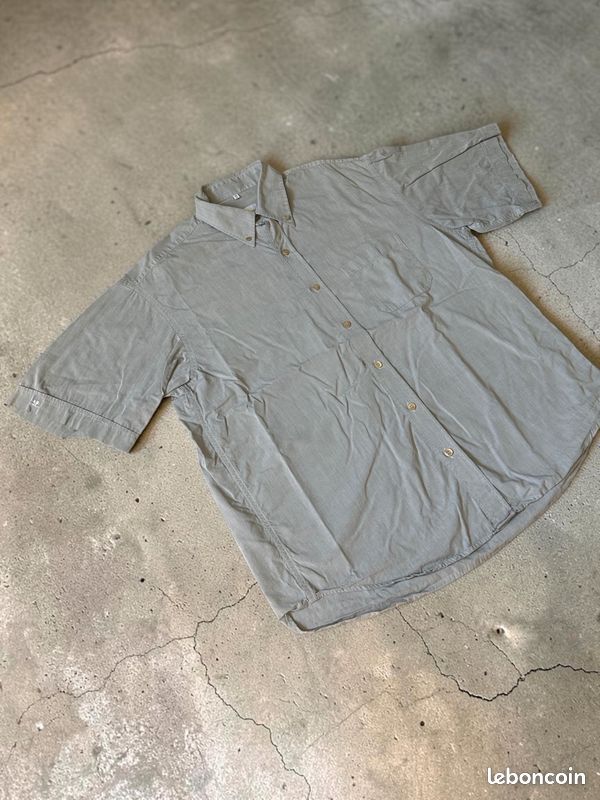 Chemise manches courtes grise Courrèges AC Taille L (image 2)