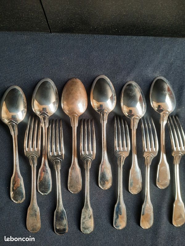 Anciens Couverts Ménagère Christofle Modèle Port Royal 15 Pièces Art De La Table