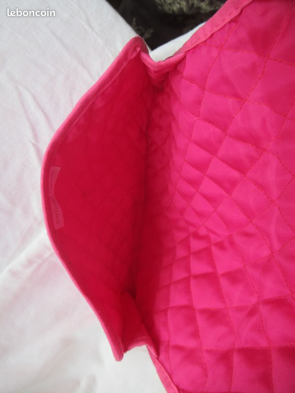 Pochette rose trousse sac de soirée Noel bouton doré (image 5)