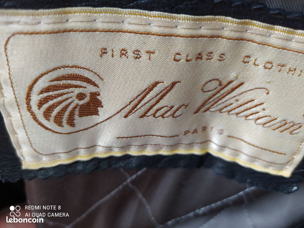 Veste Homme en cuir noir Vintage années 80 (image 8)