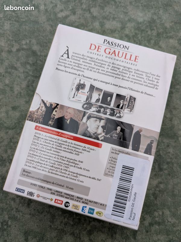 Coffret 6 DVD Passion de Gaulle neuf sous blister (image 2)