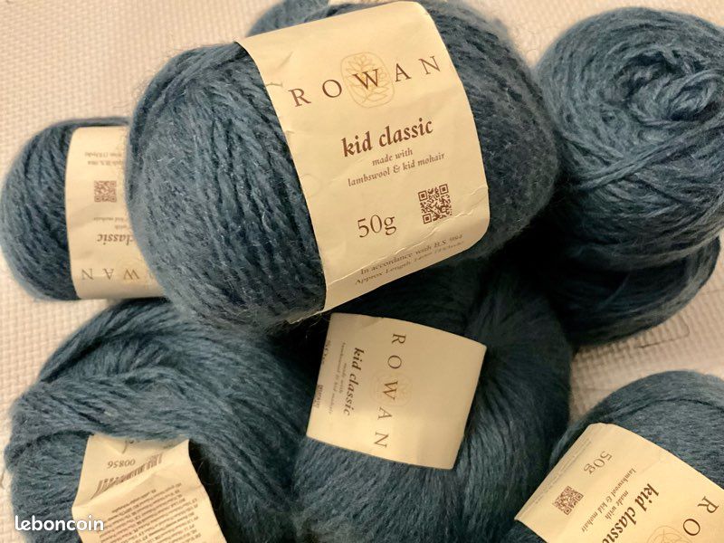 Lot De 10 Pelotes De Laine Kid Mohair Couleur 55 Marron - Fabriqué En France, Pour Tricot Et Artisanat