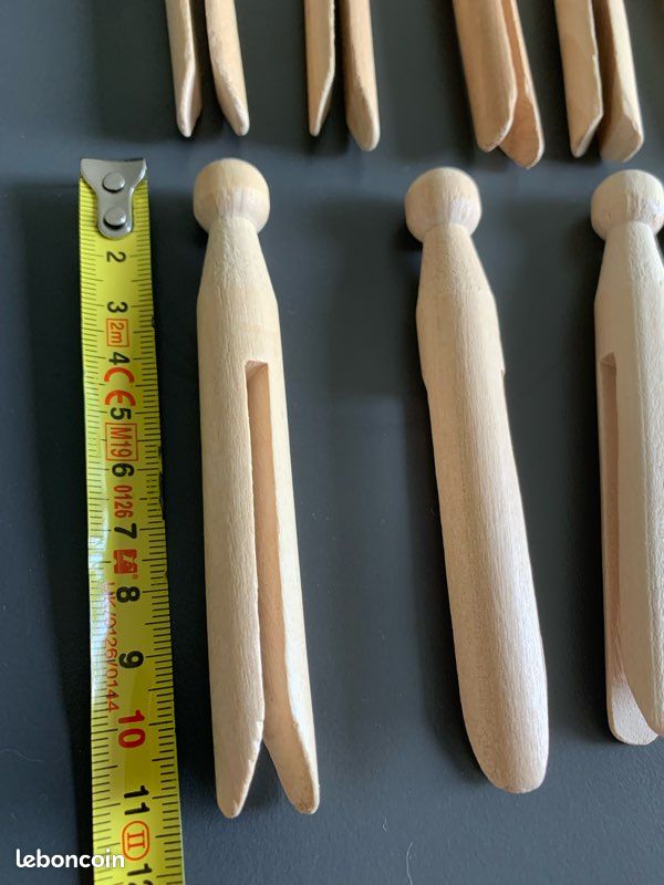 Lot 100 pinces à linge en bambou - Bricolage