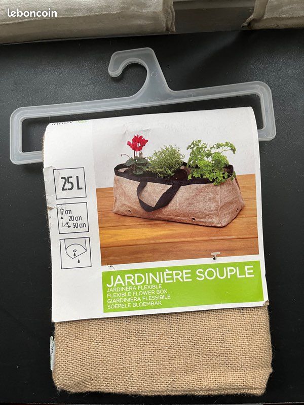 Jardinière en toile de jute (image 1)
