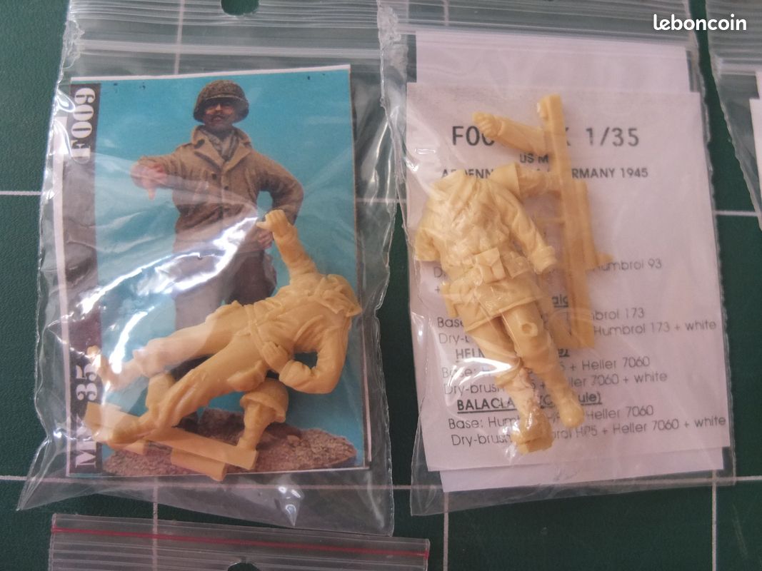 Lot De 2 Figurines Soldat Japonais WW2 1:35 En Résine Non Peintes - Neuf