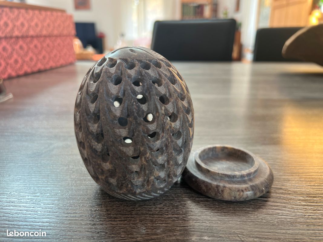 Photophore en pierre de Gorara (12 cm x 7,5 cm) (image 2)