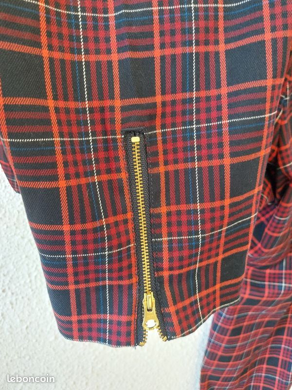 Pantalon à carreaux tartan rouge et bleu marine — s.Oliver (T46 / XXL) (image 5)