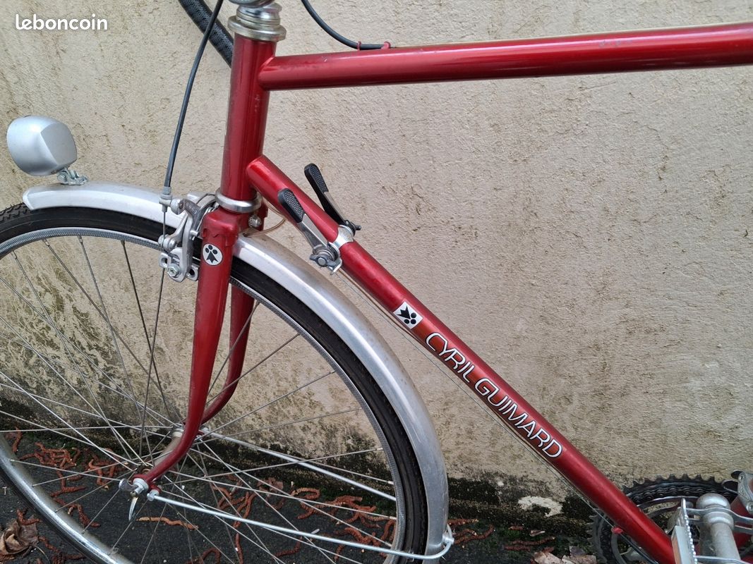Vélo De Course Vintage Maxi Sports Cyrille Guimard 1993 - Cadre Acier Bleu 53cm