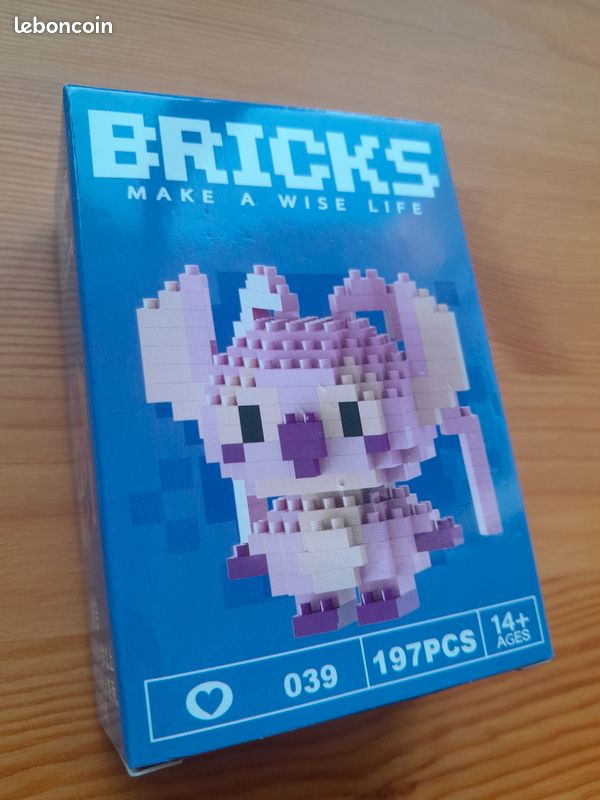 Poupée de dessin animé Stitch Rose Angel Lilo, bloc de construction de legos (image 2)