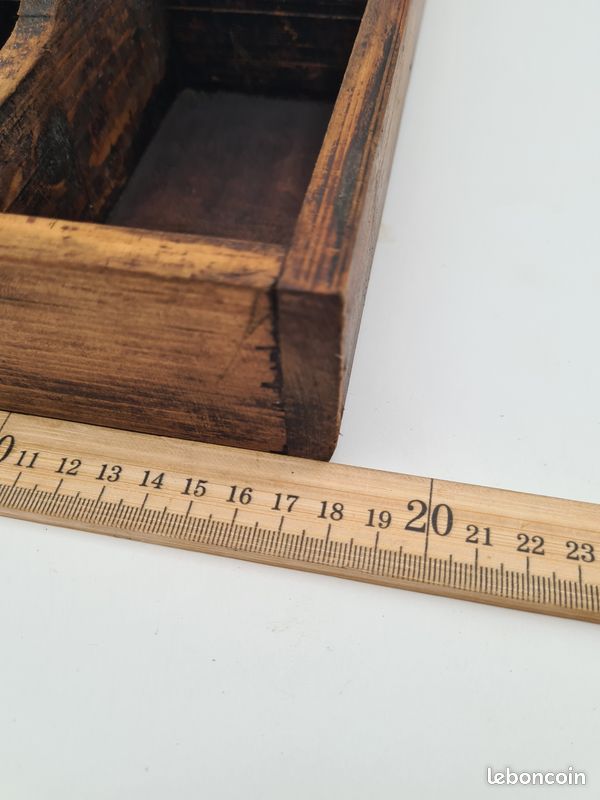 Boîte à outils en bois avec poignée, plateau de rangement Vintage - J01 (image 8)