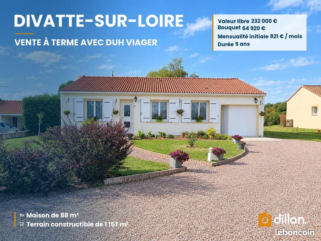 Maison 5 pièces 88 m² · à Divatte-sur-Loire · 88 m² · 64 920 €
