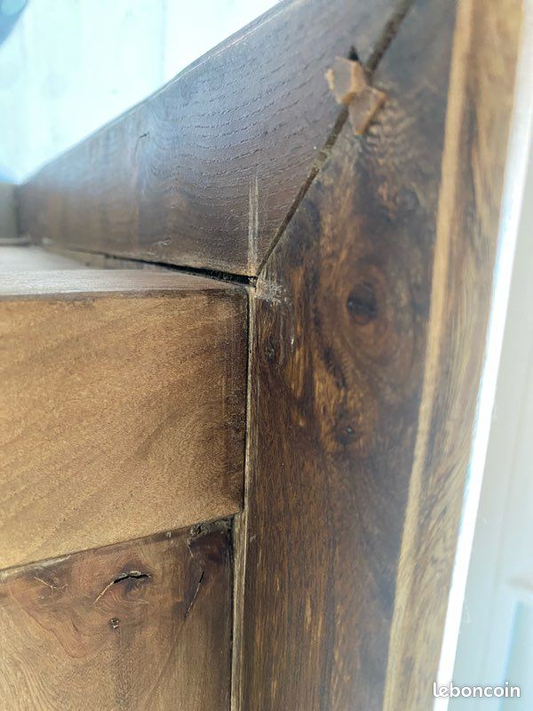 Table basse en orme massif rénovée (image 13)