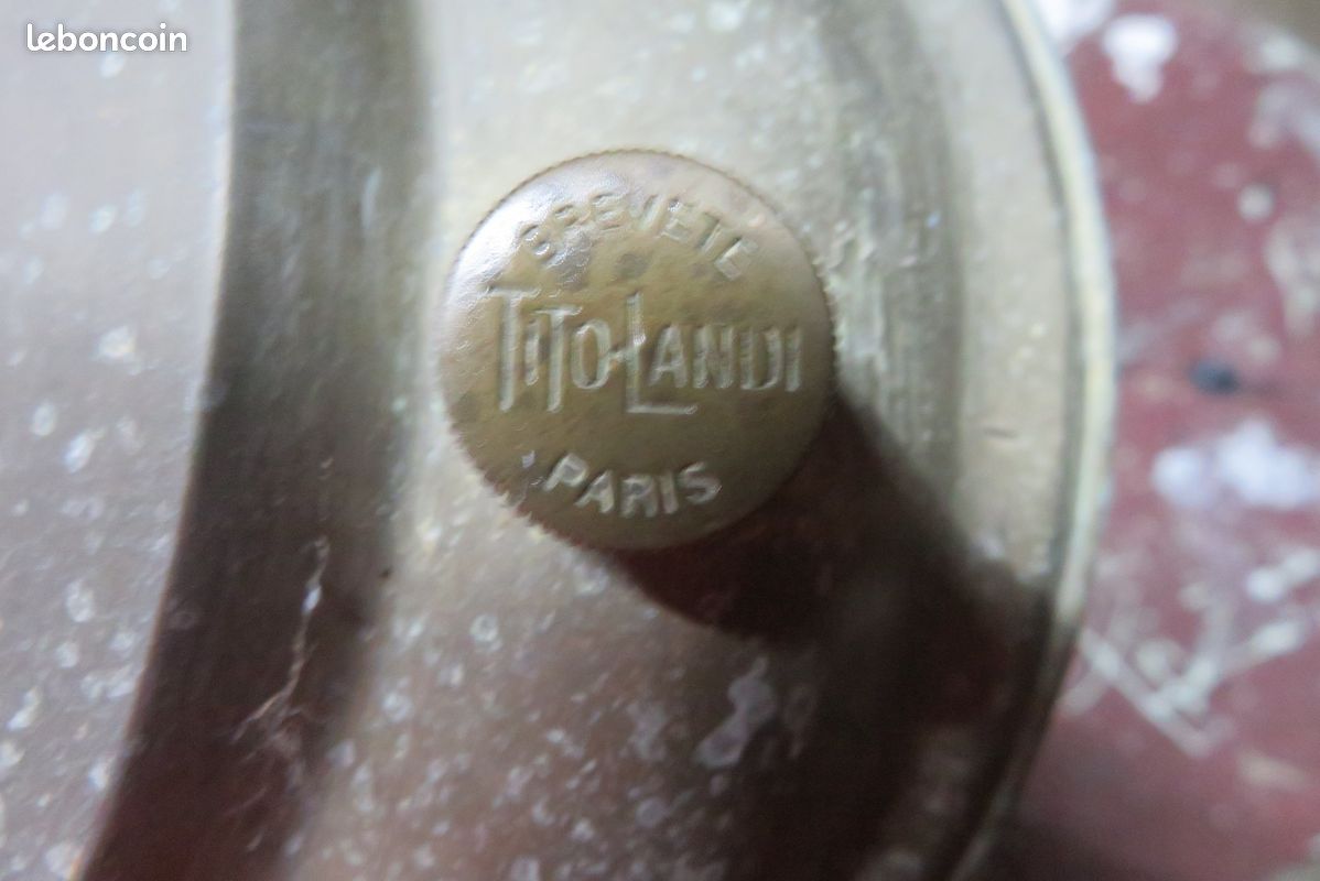 Lanterne / lampe tempête à essence Tito Landi Paris, début 20e Siècle WW1 WW2 light