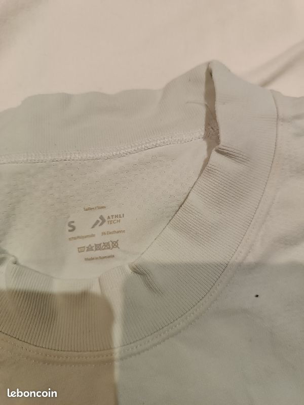 T-shirt technique blanc (image 4)
