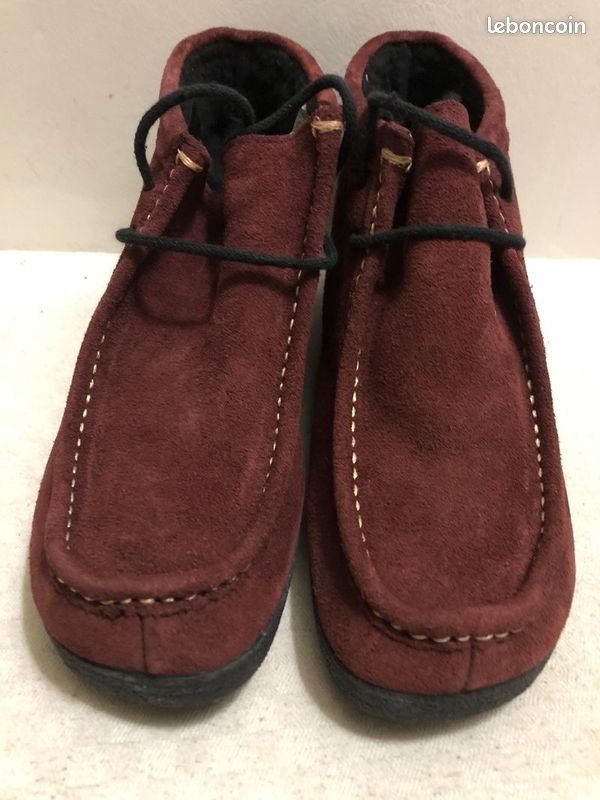 Camper Lacets Bottines Femme Bordeaux Cuir Bottines Femme à Lacets