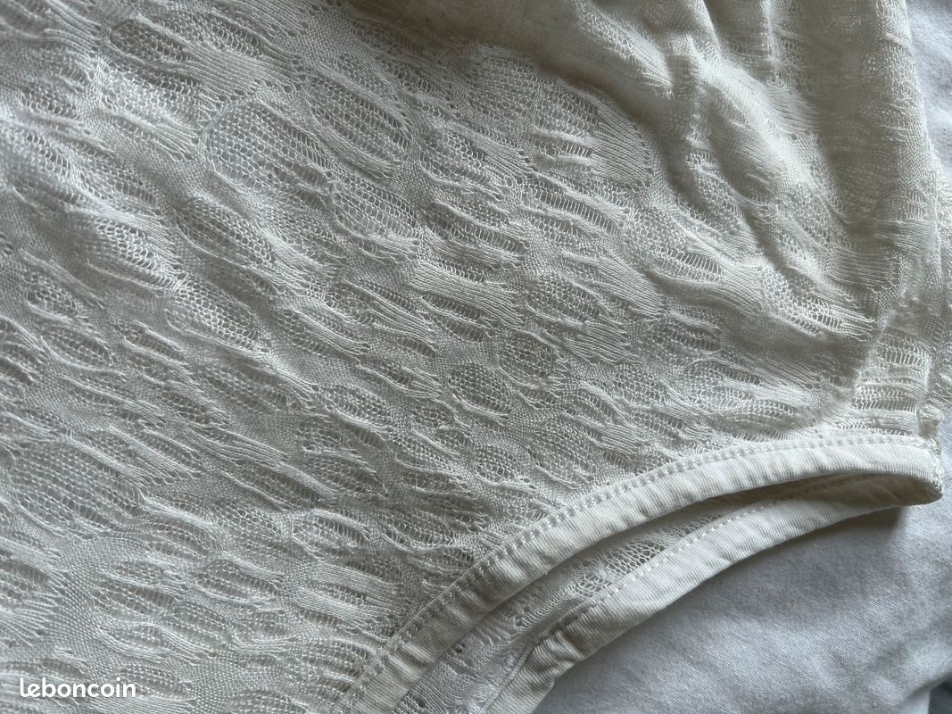 Pull en maille blanc (image 3)