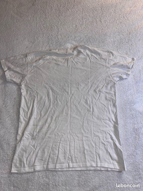 T-shirt homme blanc avec écriture boiserie collection (image 3)