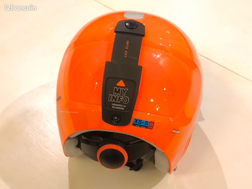 Casque ski POC, modèle POCITO, 500g, couleur orange fluo, taille 51 à 54 cm (XS à S) (image 3)