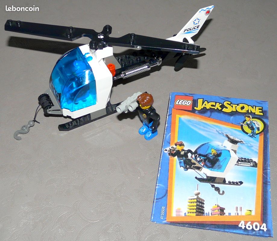 LEGO 4604 JACK STONE Police Copter COMPLET (CD51) (image 1)