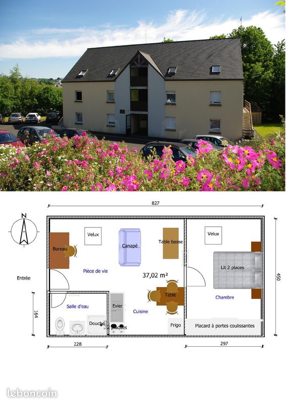 Appartement 2 pièces 30 m² · à Lannion · 30 m² · 524 €/mois