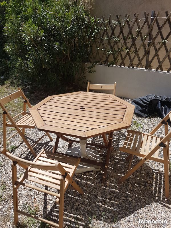 Table de jardin en tek (image 1)