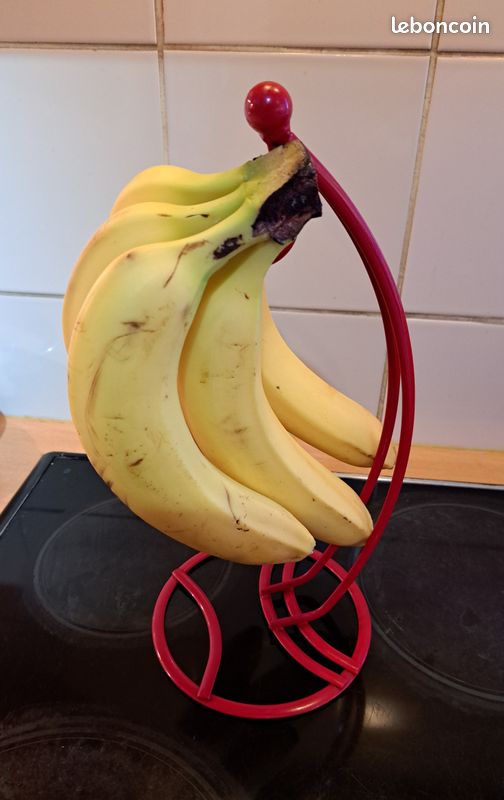 ZLHETWT Porte-bananes Avec Crochet, Support De Banane Stable En Métal Antirouille Multifonction Pour Fruits, Micro Paysages, Décorations De Clés, Ustensiles De Cuisine (lune