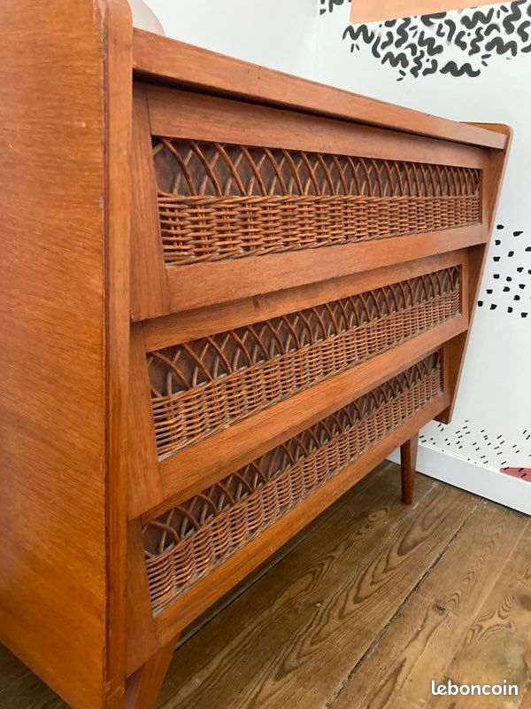 Commode bohème rotin (image 10)