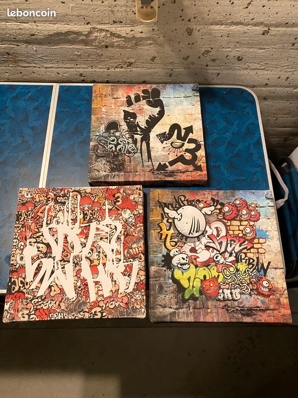 Lot de 3 cadres Street Art (image 1)