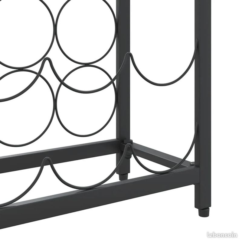 Casier 57 bouteilles noir 34x18x200cm fer forgé (image 2)