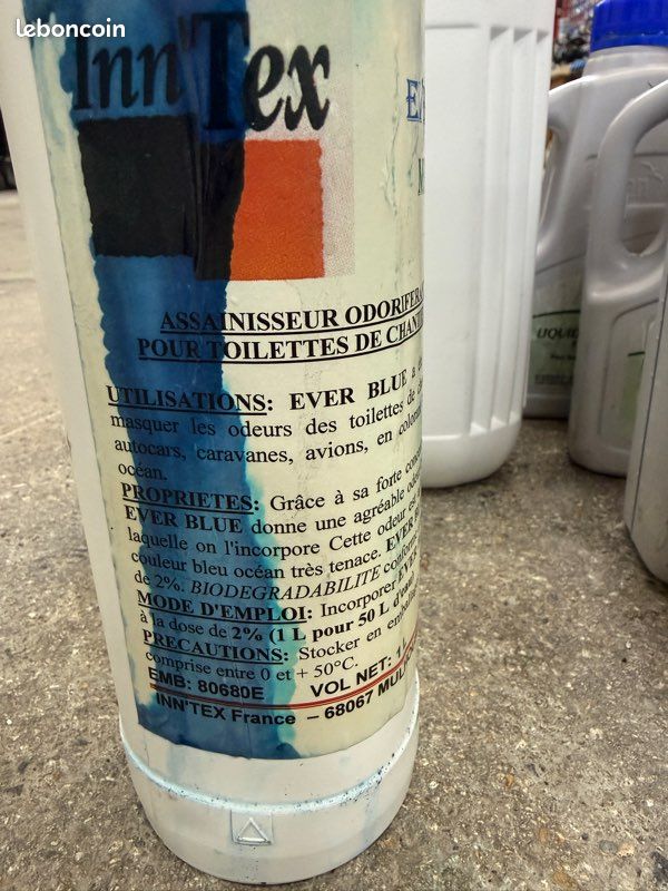8 litres Liquide concentr WC chimiques menthe blue camping-car caravane -  Bricolage