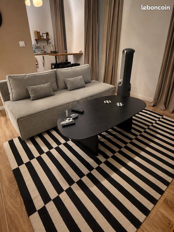 Tapis IKEA STOCKHOLM noir & blanc – 170 × 240 cm (image 1)